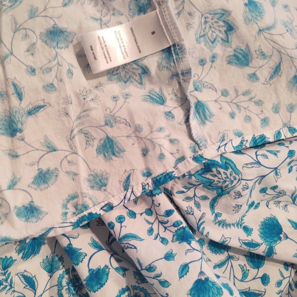 Draper James Floral Blue Sleeveless Dress~ Size: S - Picture 5 of 9